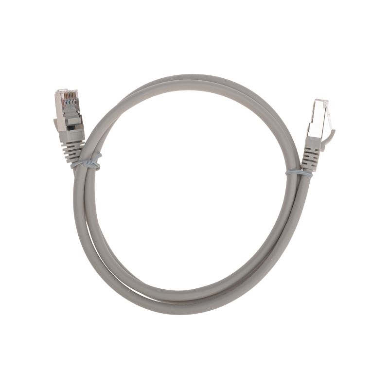 Патч-корд F/UTP, CAT 6, RJ45-RJ45, 26AWG, LSZH, серый, 1м REXANT 02-0210-1