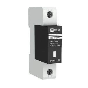 Ограничитель импульсных напряжений ОПВ-C/1P In 20кА 440В с сигн. EKF opv-c1