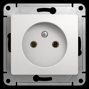 Розетка 1-м СП Glossa 16А IP20 без заземл. механизм бел. SE GSL000141 275151