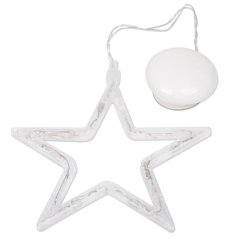 Фигура светодиодная Звездочка на присоске с подвесом, цвет ТЕПЛЫЙ БЕЛЫЙ - Фото 4