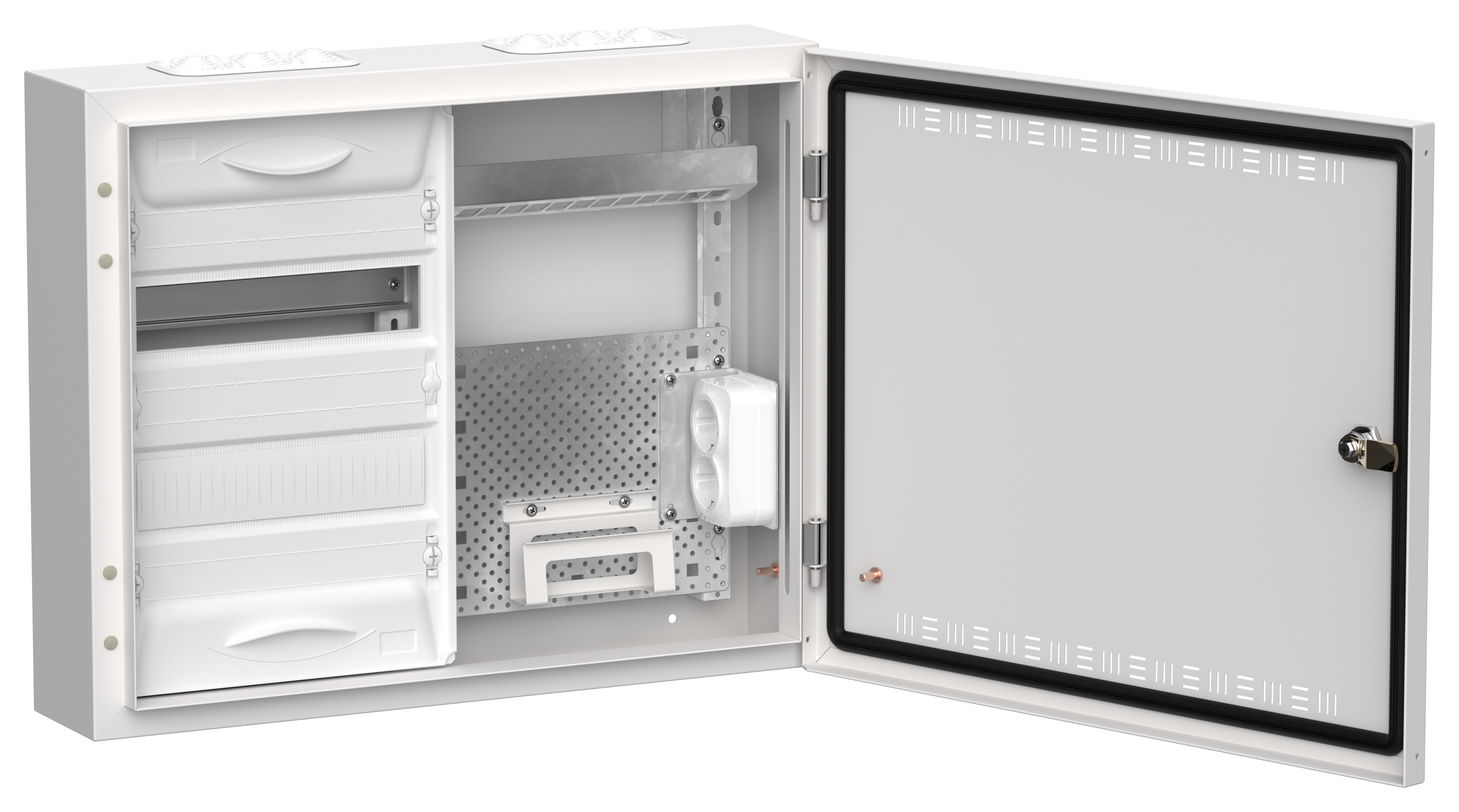 TITAN 5 Корпус комбинированный ЩРн-24 (2х24) 460х570х140мм IP30 белый IEK