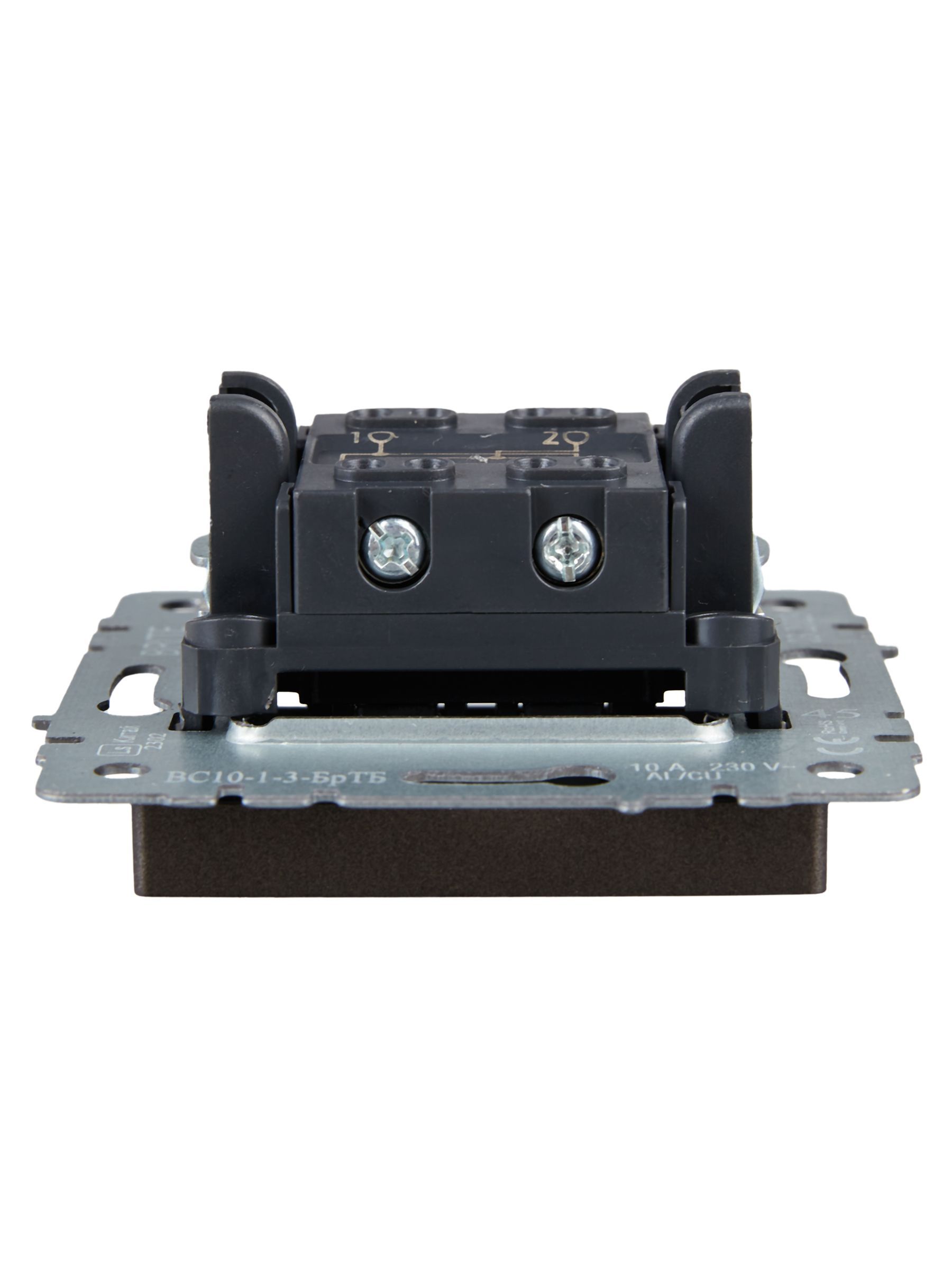 BRITE Выключатель 1-клавишный перекрестный 10А ВС10-1-3-БрТБ темная бронза IEK - Фото 2