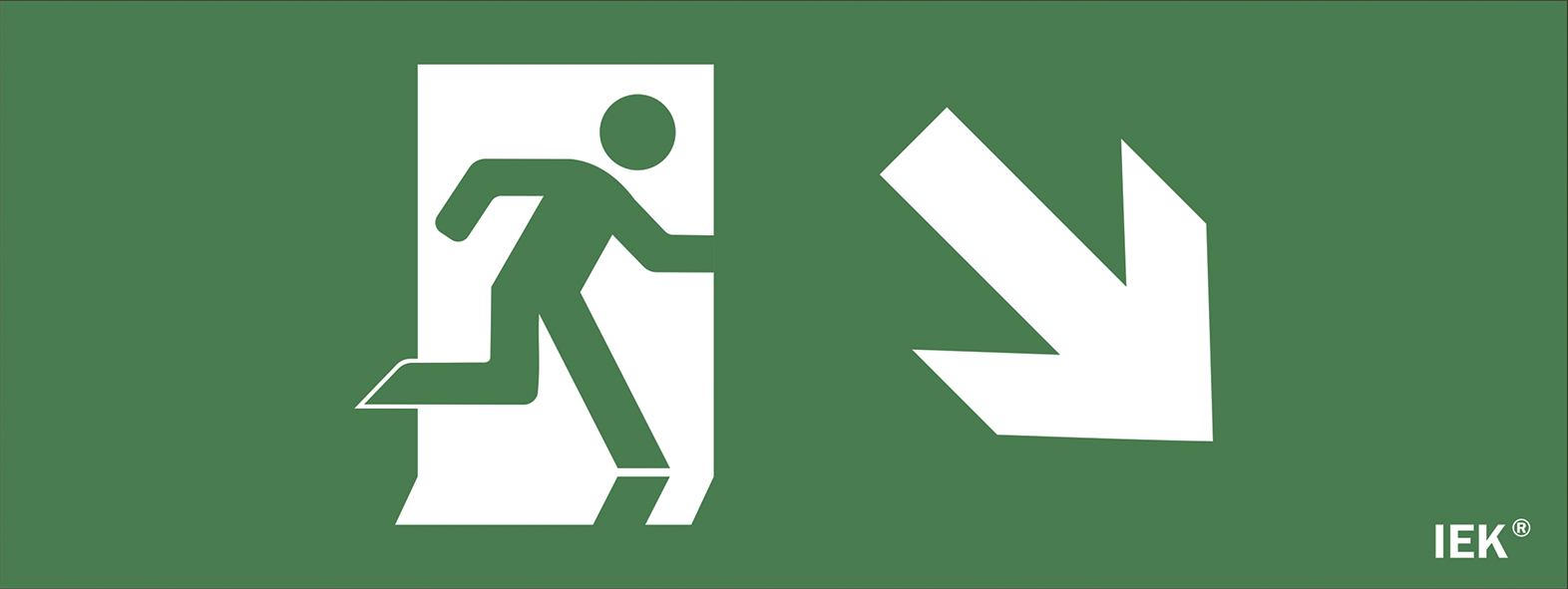 Этикетка самоклеящаяся 240х90мм "Фигура/стрелка вниз вправо" IEK LPC10-1-24-09-FVNNAPR