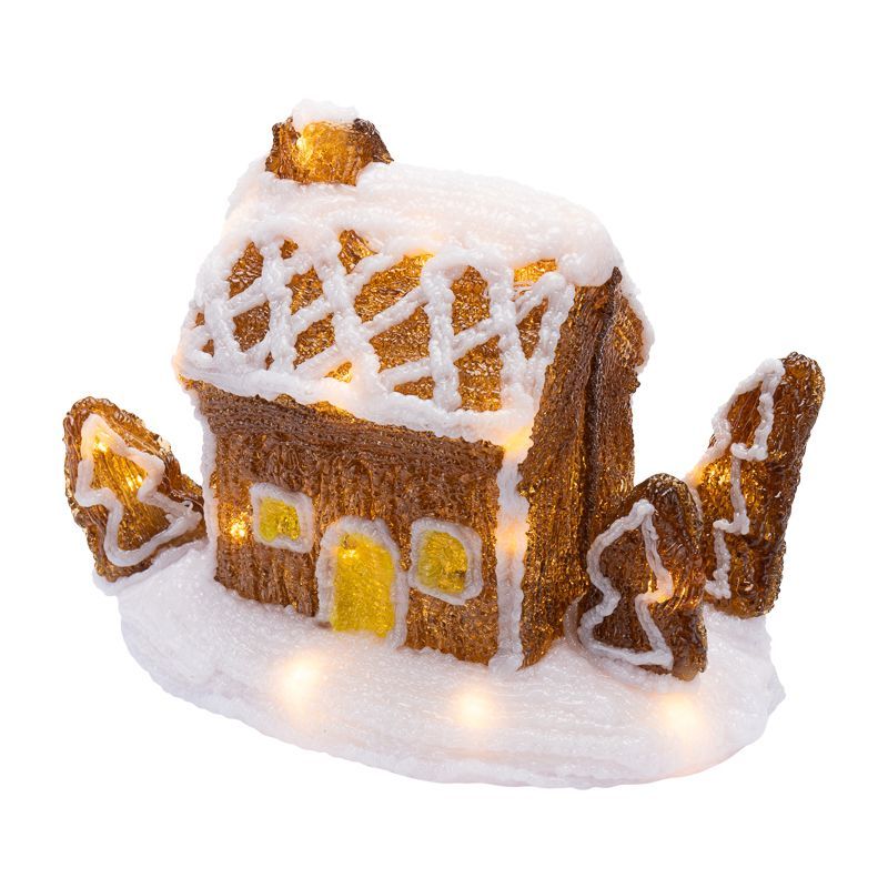 Акриловая светодиодная фигура Пряничный домик 26х15,5х20 см, 30 светодиодов, батарейки 3хАА (не вход 513-324