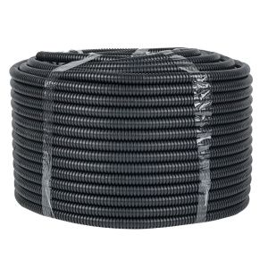 Труба гофр. негорючая безгалог. FRHF с протяжкой d16 мм (100 м) черн. EKF-Plast FRHF-16