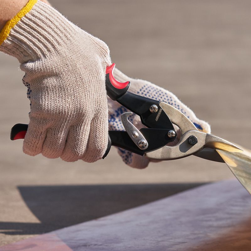 Ножницы по металлу прямые 260мм никелированные, двухкомпонентные рукоятки REXANT - Фото 2