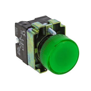 Лампа сигнальная BV63 зеленая 24В EKF