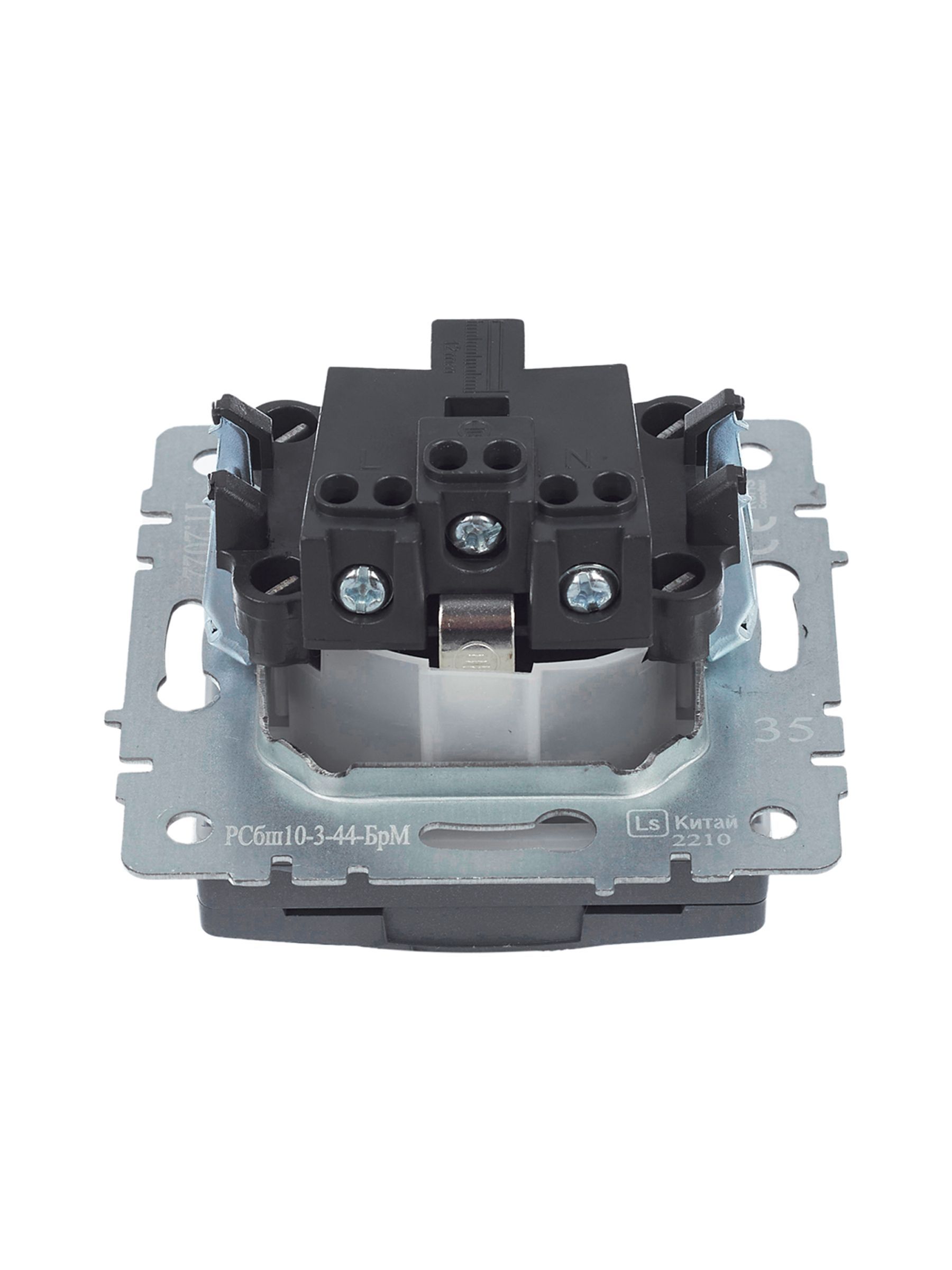 BRITE Розетка 1-местная с заземлением с защитными шторками и крышкой 16А IP44 РСбш10-3-44-БрМ маренго IEK - Фото 9