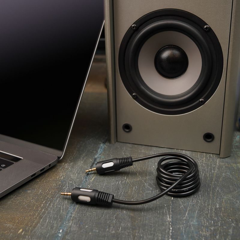 Шнур стерео шт. 3,5мм - стерео шт. 3,5мм 1,5м, Gold REXANT - Фото 2