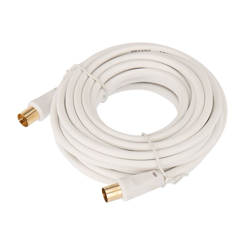 Шнур ТВ гнездо - ТВ штекер, 7м, белый REXANT 18-0006
