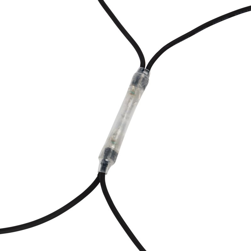 Гирлянда светодиодная Сеть 2x4м 560 LED БЕЛЫЙ/СИНИЙ черный каучук IP67 постоянное свечение 230В блок в комплекте NEON-NIGHT - Фото 4