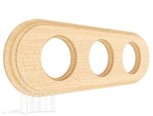 Рамка 3х-мест, дерев, скрыт,уст,, овал, без тонировки Лахта "СенатЪ" GE70843-00