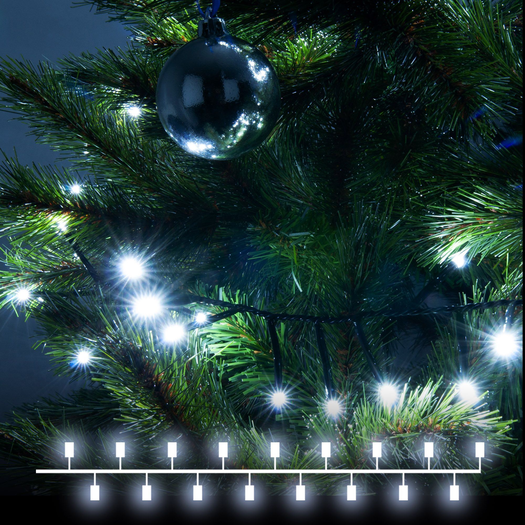 Гирлянда нить "Мишура" белый 5м IP20 400-004 Elektrostandard Eurosvet a056072