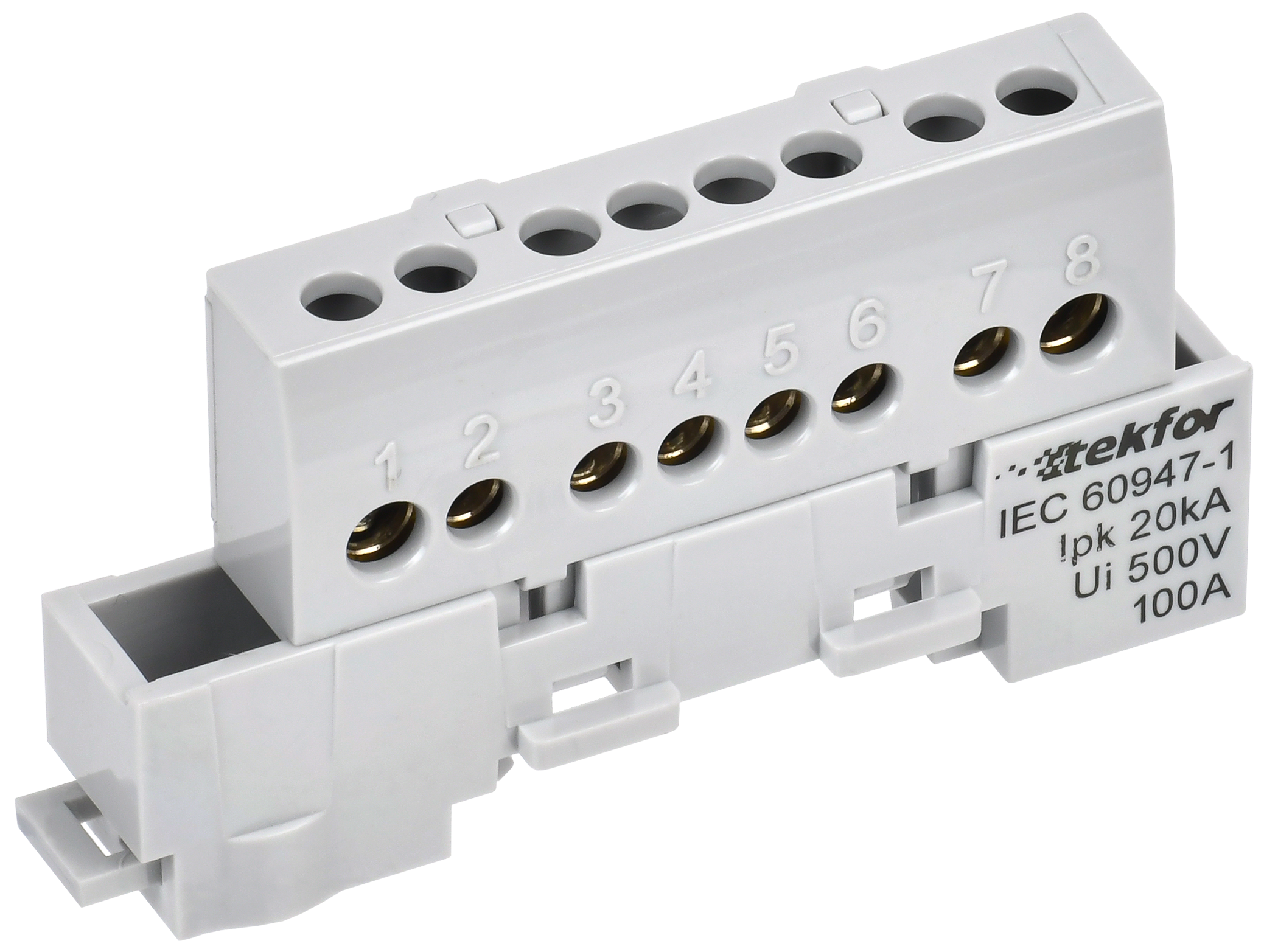 TEKFOR Шина L "фаза" изолированная на универсальном держателе 6х9-8-Ср IEK TF-NN10-08-KL-K03