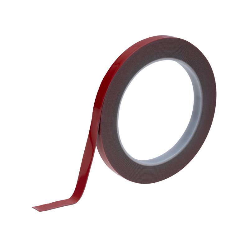 Двухсторонний скотч REXANT, серый, на HBA акриловой основе, 9 мм, ролик 5 м