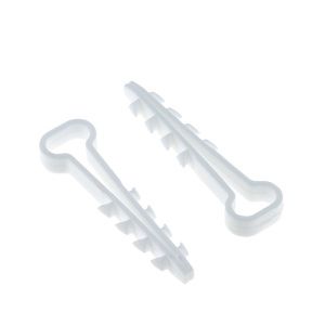 Дюбель-хомут (6х14 мм) для плоского кабеля белый (50 шт.) EKF plc-cd-6x14w