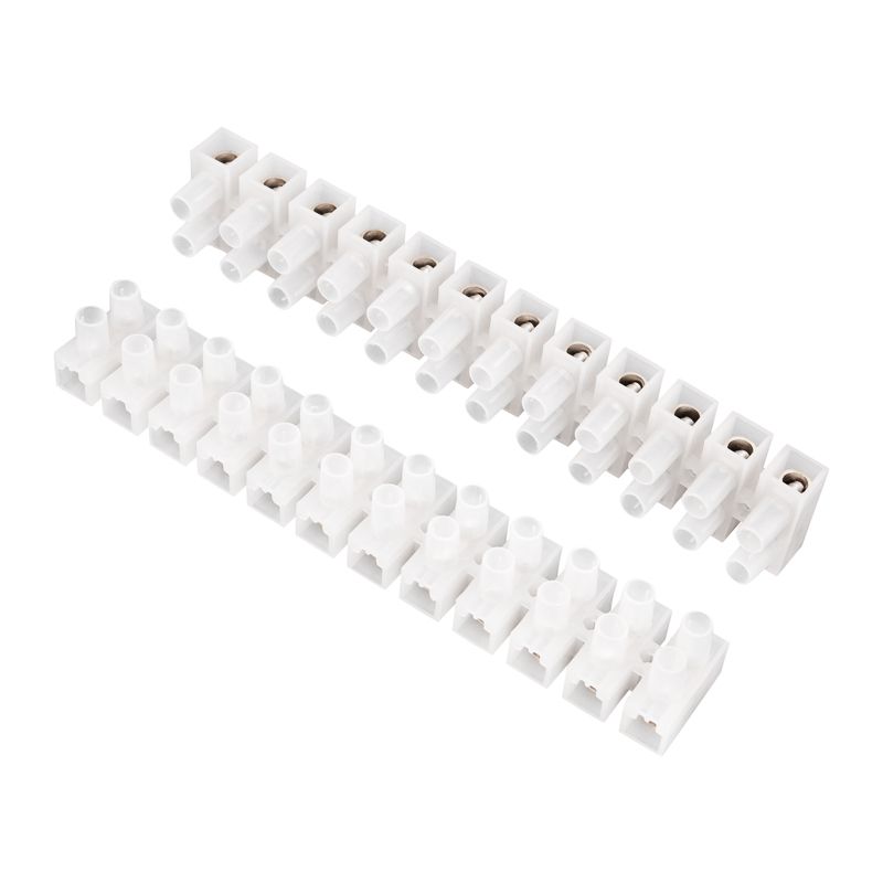 Клеммная винтовая колодка KВ-35 10-35, ток 80 A, полиэтилен белый REXANT (10 шт./уп.) 07-5035