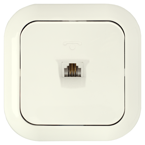 Розетка телефонная четырехконтактная скрытой установки ТР4-020