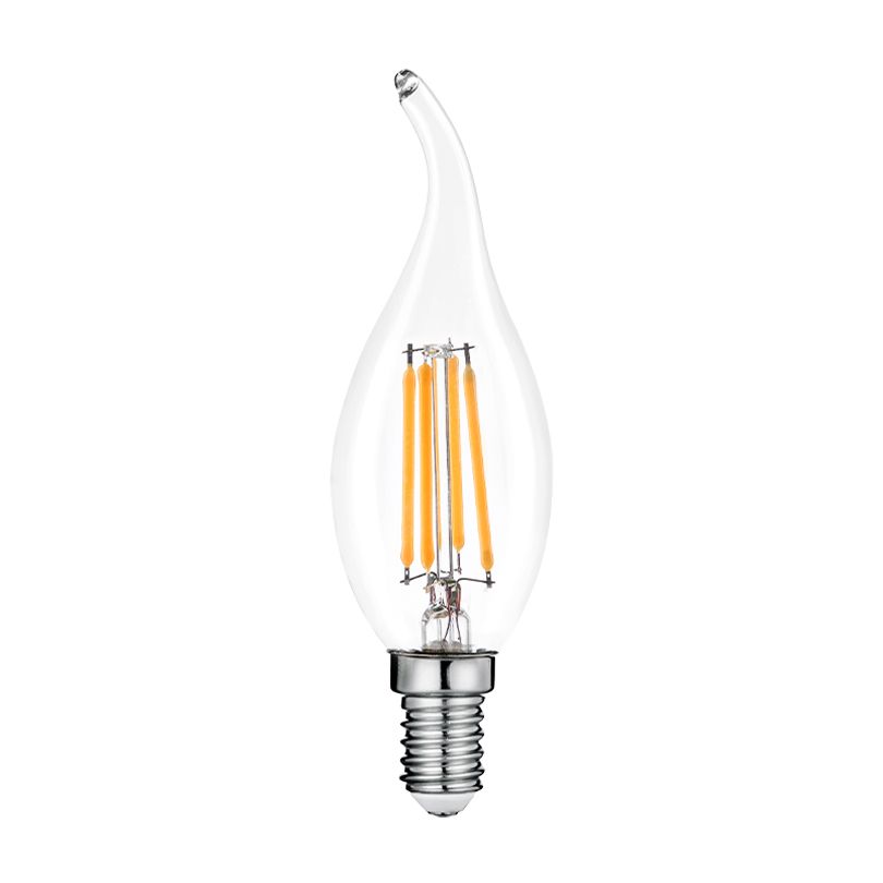 Светодиодная лампа WOLTA Filament, AC 210-240В, 50/60 Гц, прозрачное стекло, "Свеча на ветру", CT35, E14, 9 Вт, 810 лм, 4000 К, 1/10/100 - Фото 2