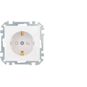 Розетка штепсельная со шторками с заземляющим контактом скрытой установки РС16-529 34BY