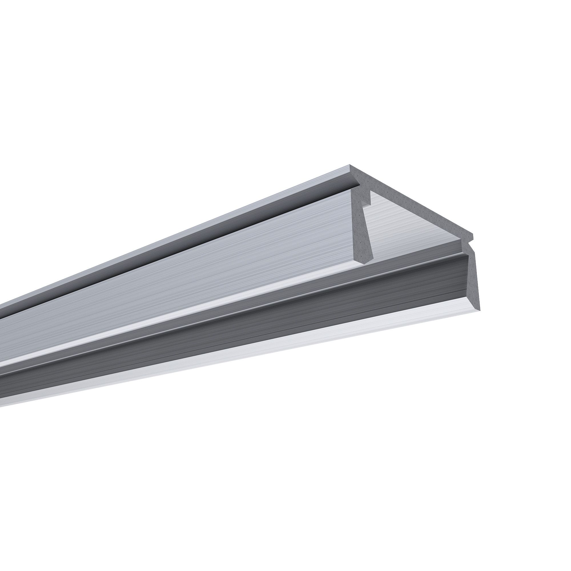 Профиль алюминиевый  П-образный , накладной, серебро, 15,2х6мм, 2м, шир. ленты до 10мм, , без упаковки (без рассеивателя, без заглушек) 08-01-01