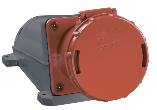 Розетка стационарная ССИ-134 3Р+РЕ 63А 380-415В IP54 IEK PSR12-063-4