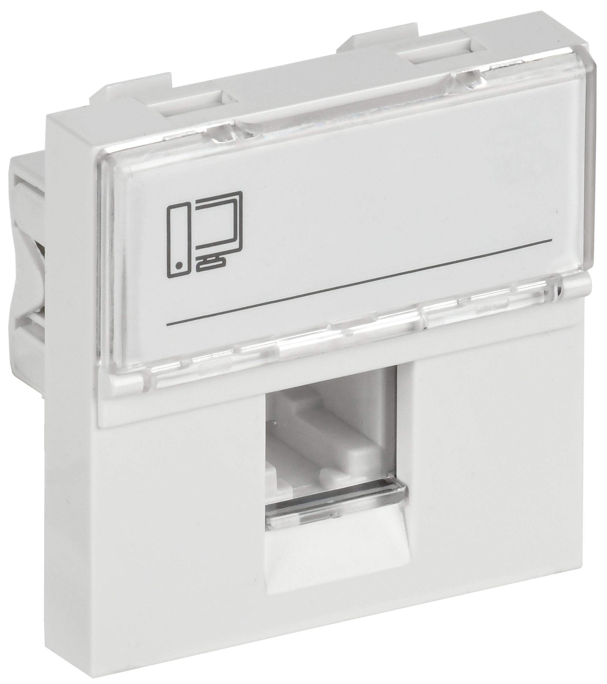 PRIMER РКИ-20-00-П-6 Розетка компьютерная RJ45 UTP кат.6 (2 модуля) белая IEK PR-KK40D-RI-0-2-1C06U-K01