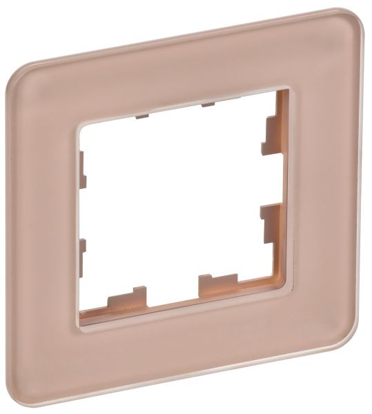 BRITE Рамка 1-местная РУ-1-2-Бр стекло дымчатый RE IEK BR-M12-G-41-K97