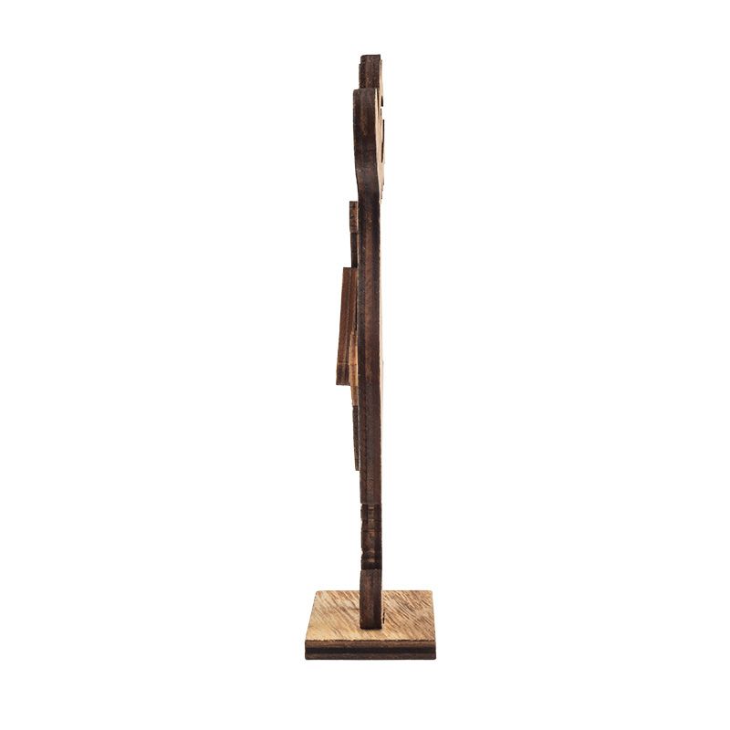 Деревянная фигурка Рождественский Олень Синий 10,5x4x18 см - Фото 5