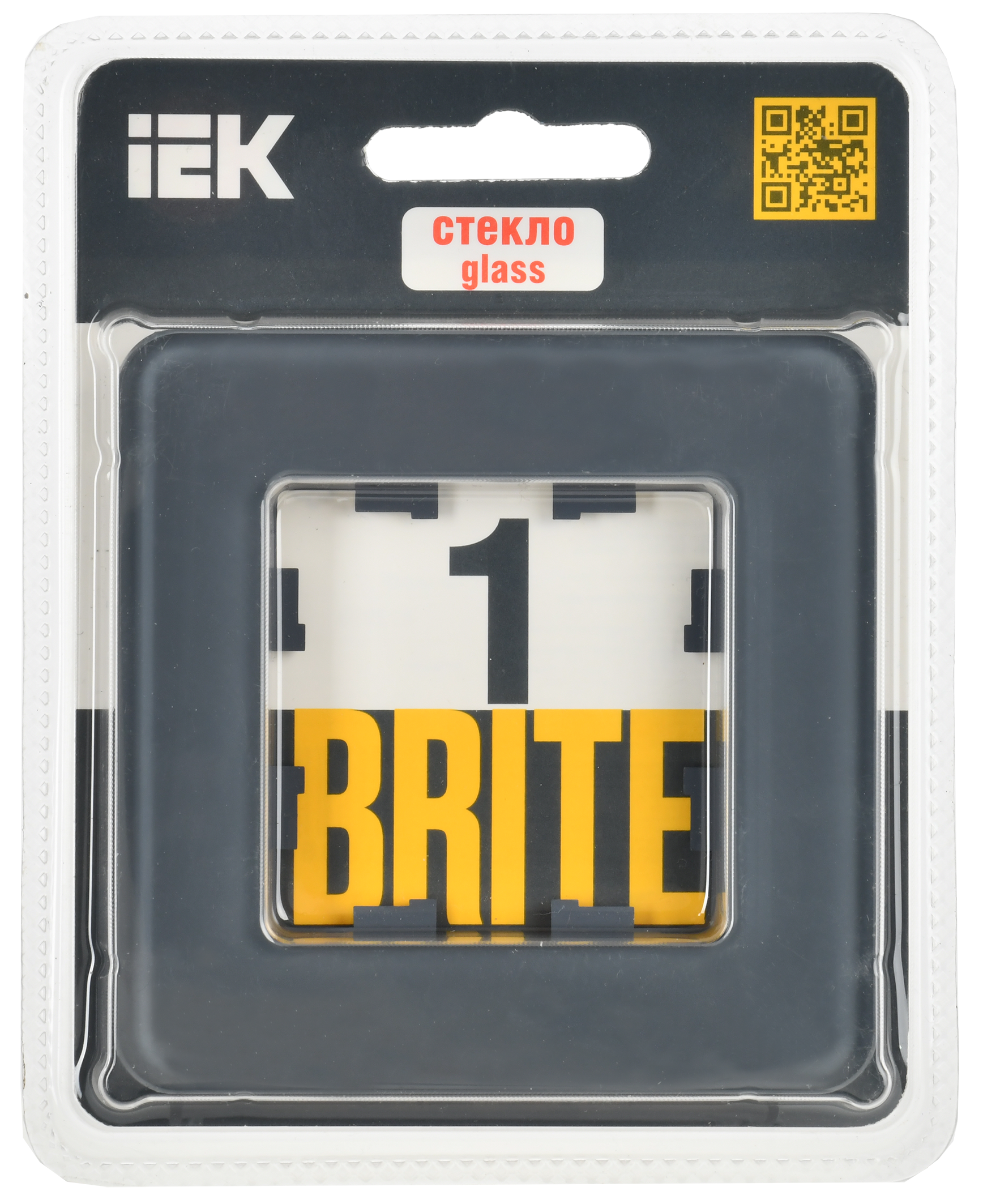 BRITE Рамка 1-местная РУ-1-2-Бр стекло графит RE IEK - Фото 2
