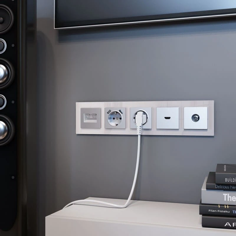 Рамка на 5 постов Favorit (дымчатый,стекло) Werkel - Фото 2