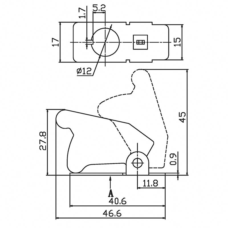 Защитная крышка для тумблеров типа KN и ASW прозрачная (SAC-01) REXANT - Фото 2