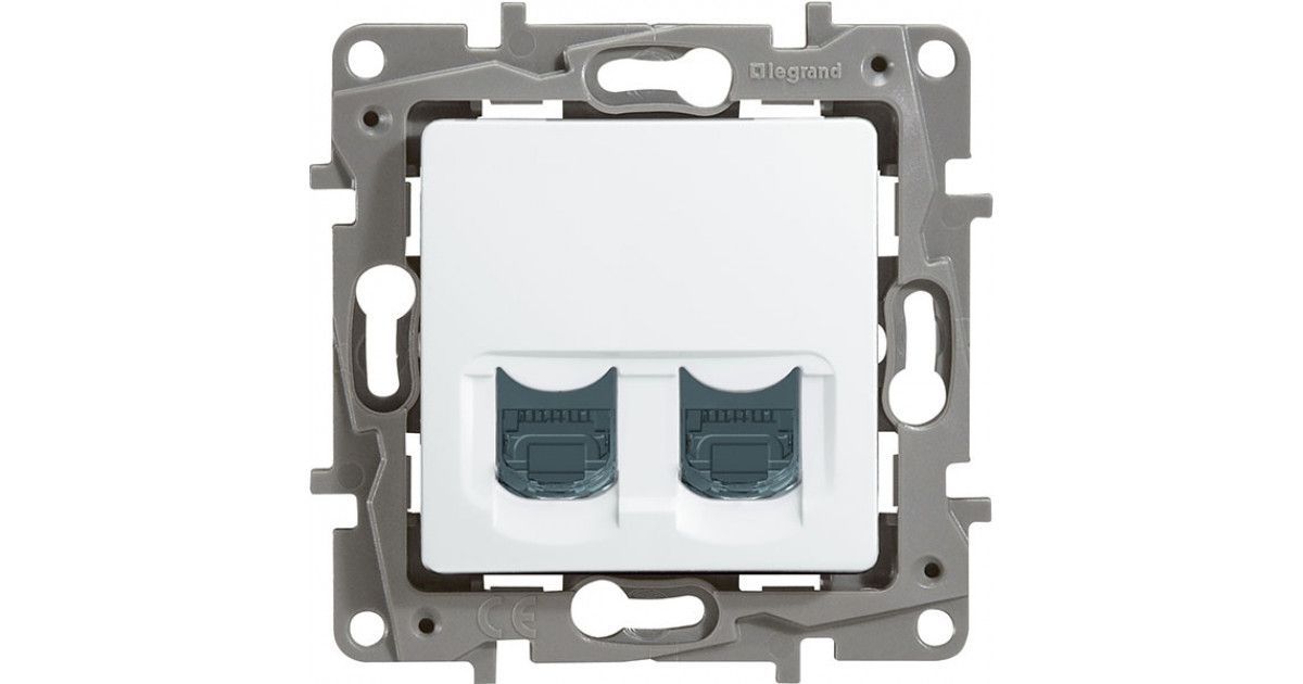 Etika - Розетка 2хRJ-45 UTP CAT5E  8конт.  (белый)