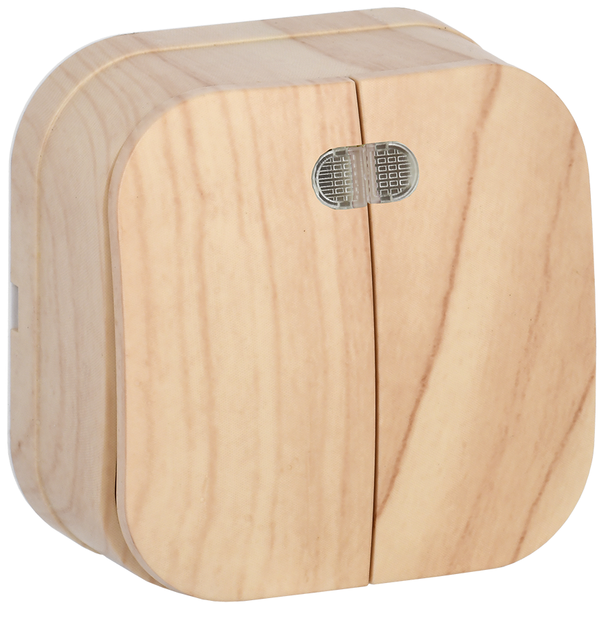 GLORY Выключатель 2-клавишный для открытой установки с индикацией 10А ВС20-2-1-ХС сосна IEK EVH21-K34-10