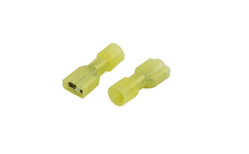 Клемма плоская полностью изолированная в нейлоне РПи-м(н) 6.0-(6.3)/РпИм-н 6-7-0,8 гнездо 6.6 мм, 4-6 мм², желтый REXANT 08-0652