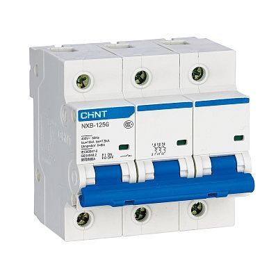 Автоматический выключтатель NXB-125 3P 63А 10kA х-ка D (R) CHINT
