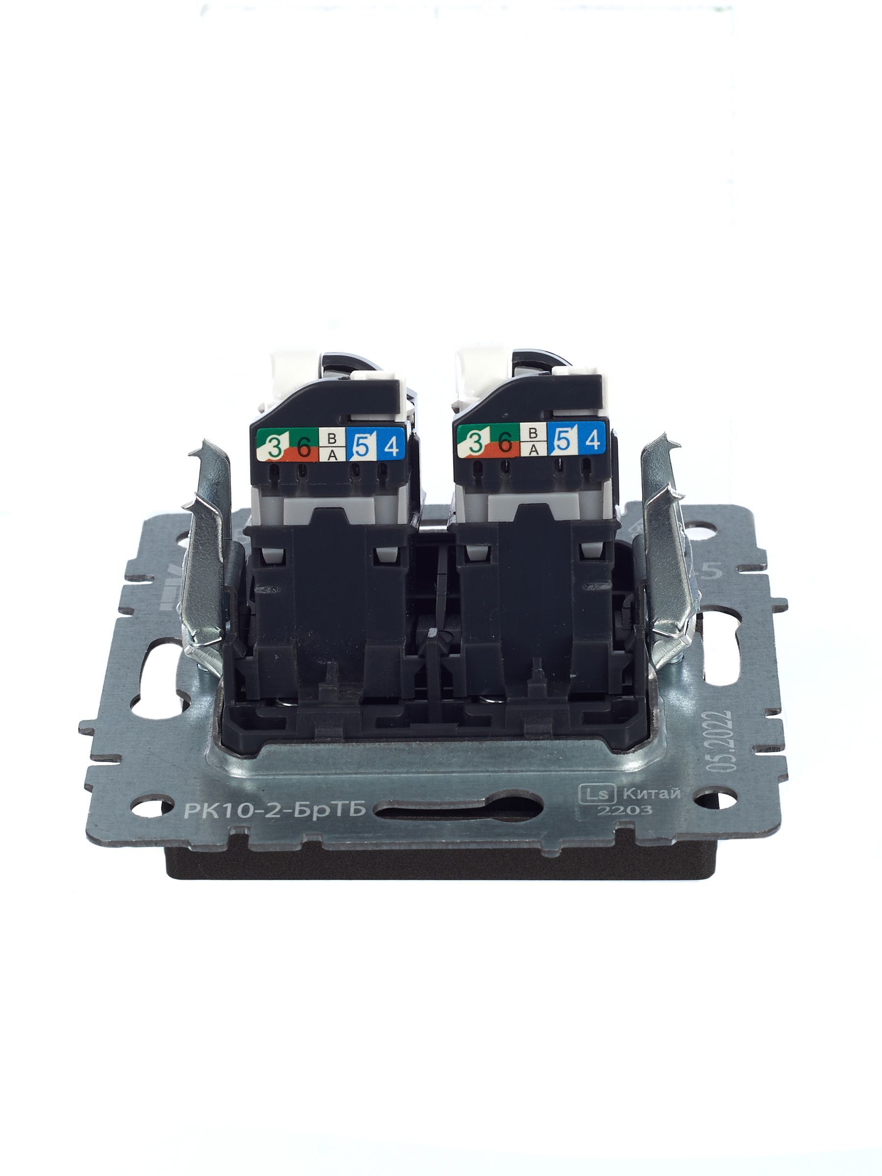 BRITE Розетка компьютерная двойная RJ45 кат.5E РК10-2-БрТБ темная бронза IEK - Фото 6