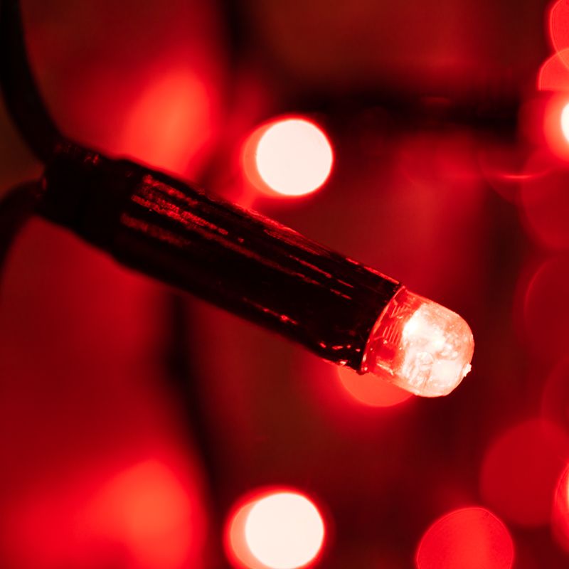 Гирлянда светодиодная Занавес 2х1,5м 360 LED КРАСНЫЙ черный КАУЧУК IP67 постоянное свечение 230В блок в комплекте NEON-NIGHT - Фото 3