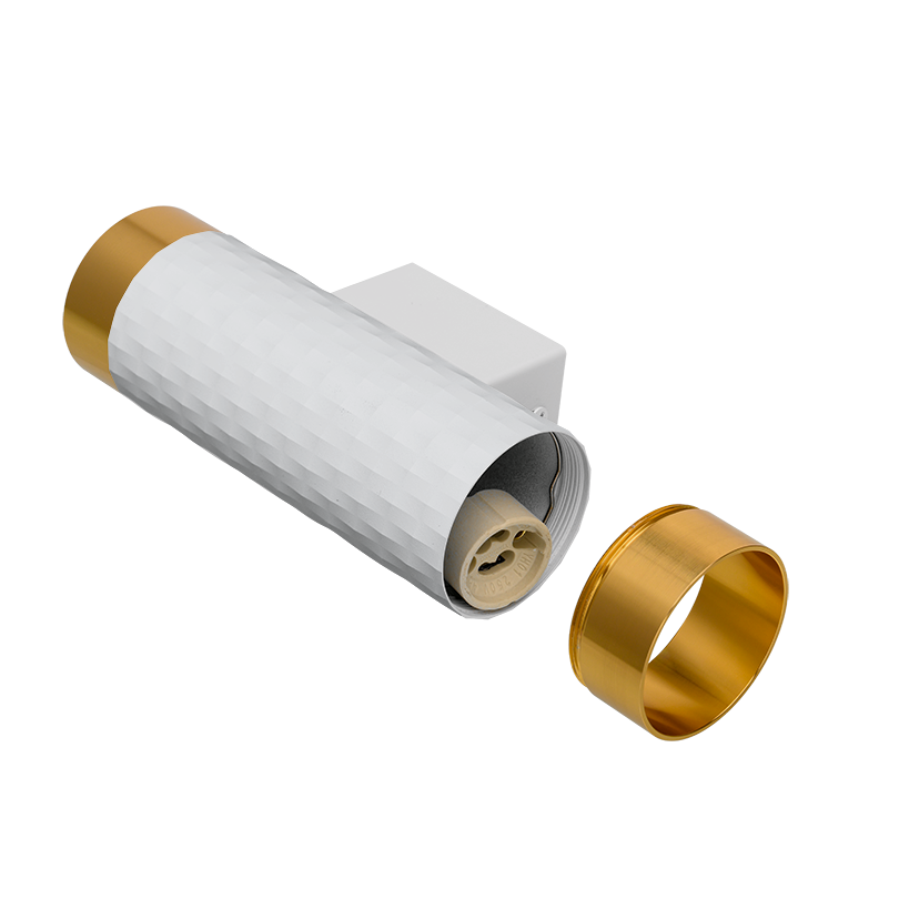 Накладной светильник WOLTA WSL-GU10/W10WG IP20 под лампу GU10 Белый/золото CELLA D55x170 1/30 - Фото 7