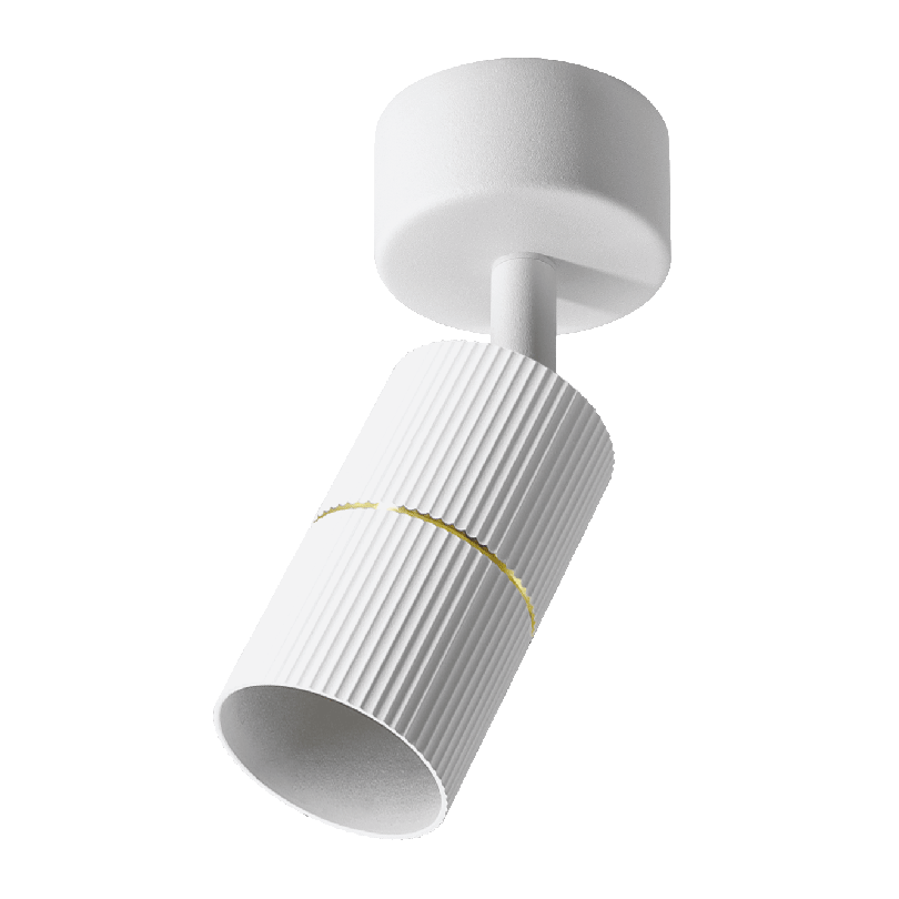 Накладной светильник WOLTA WSL-GU10/18WG-2 NIMB под лампу GU10 Белый/золото D55x100 WSL-GU10/18WG-2