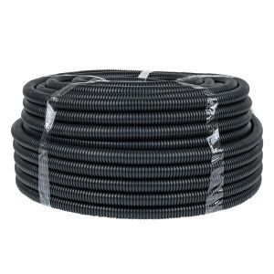 Труба гофр. негорючая безгалог. FRHF с протяжкой d25 мм (75 м) черн. EKF-Plast FRHF-25