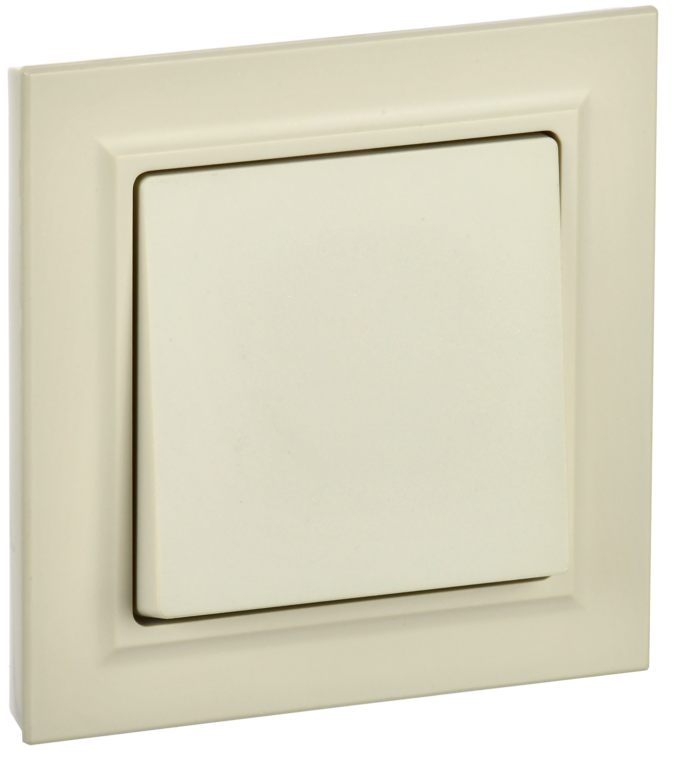 BRITE Выключатель 1-клавишный 10А в сборе ВСР10-1-0-БрКр бежевый IEK