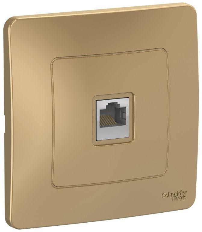 Розетка компьютерная 1-м СП Blanca RJ45 кат.5E титан SE BLNIS045004