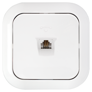 Розетка телефонная четырехконтактная скрытой установки ТР4-020 121BY