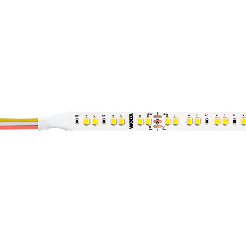 Светодиодная лента WOLTA WLS2835-14W/CCT/24H140-01 SMD2835 14Вт CCT 3000K-6500К 24В IP20 1800лм/м 140led/м 10мм