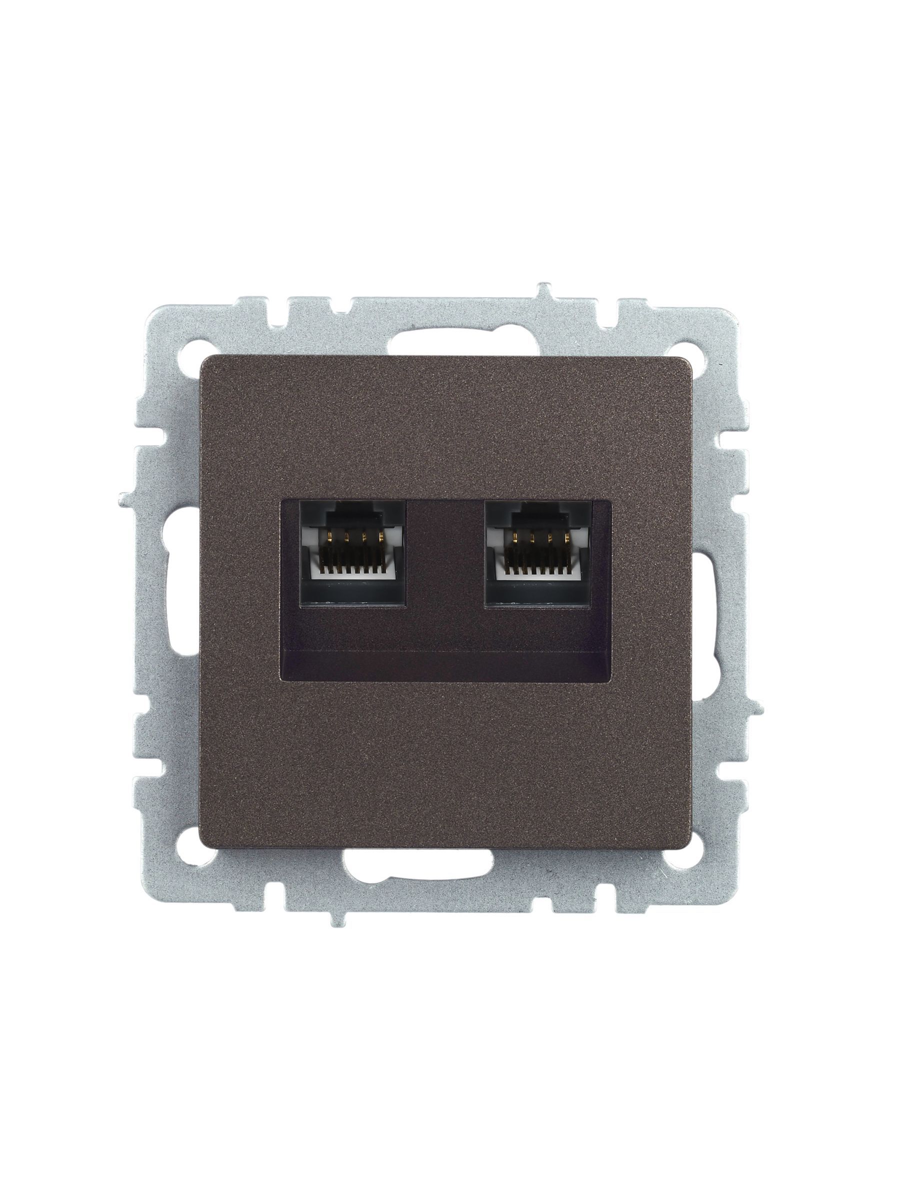 BRITE Розетка двойная RJ11+RJ45 кат.5E РК/Т12-БрТБ темная бронза IEK - Фото 6