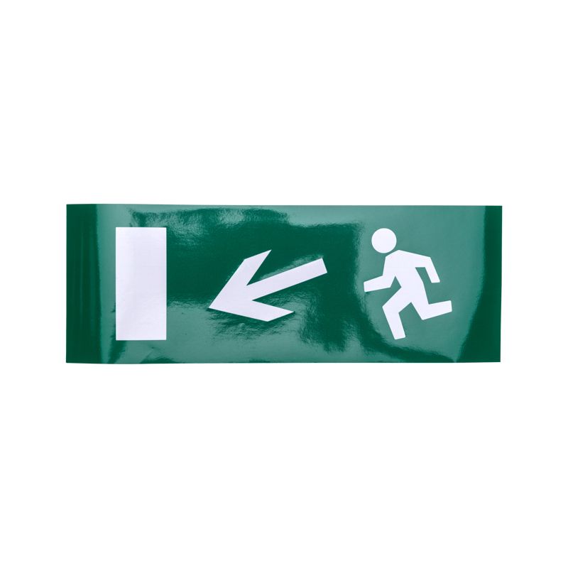 Наклейка для аварийного светильника  "Направление к эвакуационному выходу налево вниз" REXANT 74-0120-1