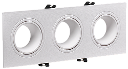 LIGHTING Светильник 4103 встраиваемый под лампу 3хMR16 квадрат пластиковый белый IEK LT-UVB0-4103-GU05-3-K01