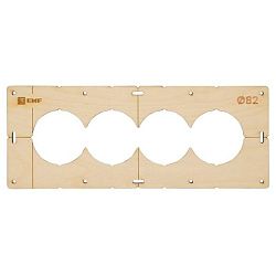 Шаблон для подрозетников c 4 отв. диам. 82 мм EKF Expert sh-d82-4