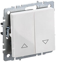 BRITE Выключатель жалюзи 10А ВС10-1-5-БрБ белый IEK BR-V15-0-10-K01